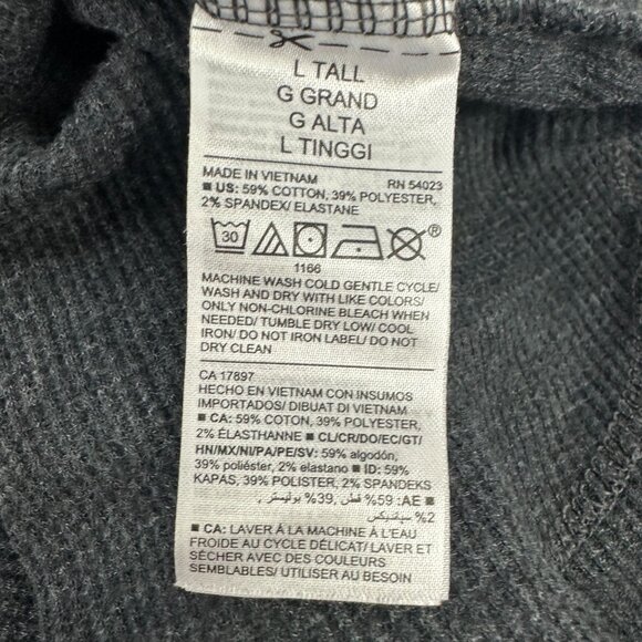 Old Navy Women’s Long Sleeve Ribbed Knit Tunic Size L Tall Charcoal Gray Solid - Picture 4 of 4